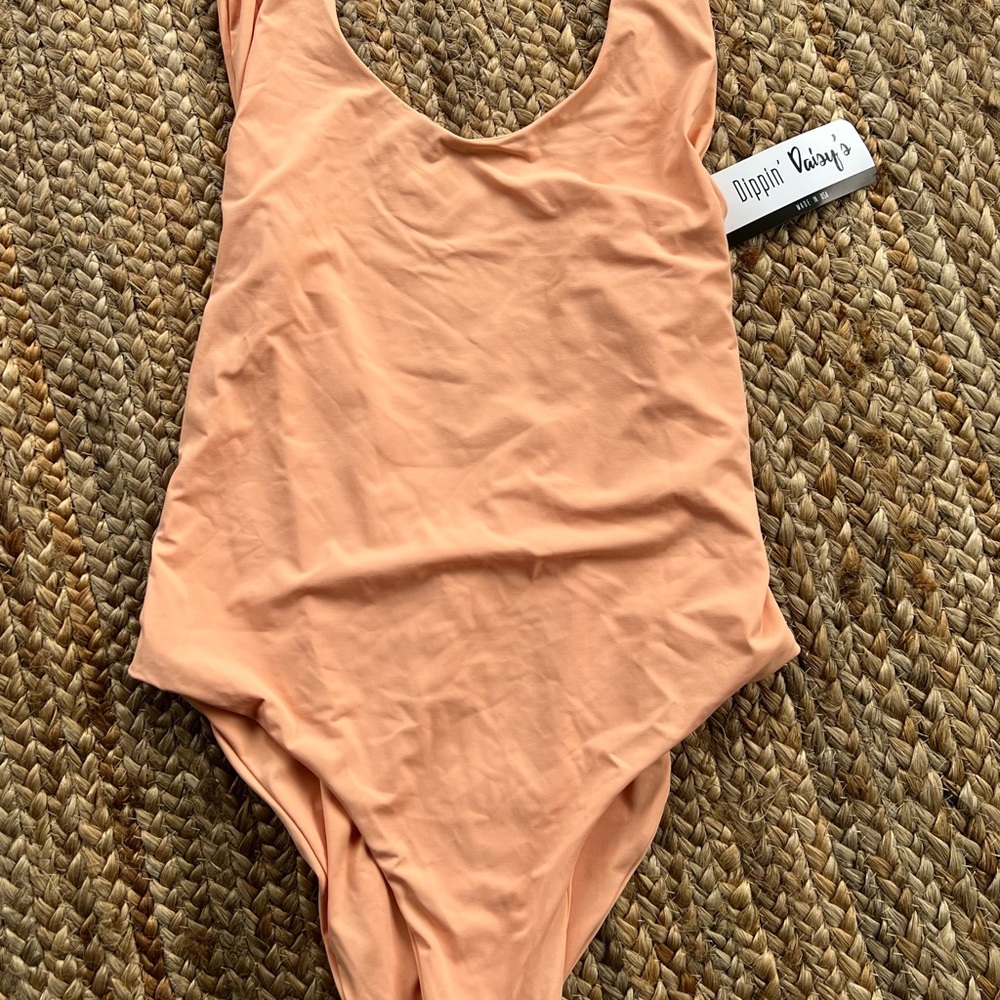 NWT Peach/Nude One Piece Bathing Suit